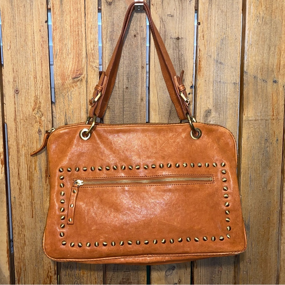 Sorial Tan Leather Satchel